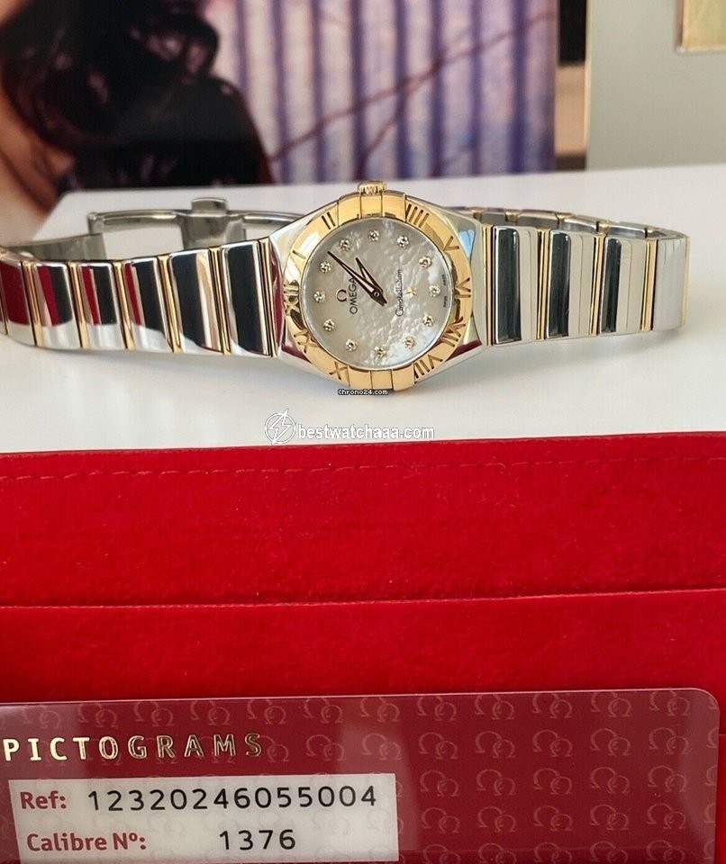 IMG_9081 Omega Constellation Quartz Womens watch Quartz Gold Steel 123.20.24.60.55.004 Replica 6