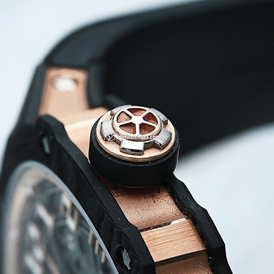 IMG_9081 Richard Mille Mens watch Unisex Automatic Rose gold 33-02 Replica 6
