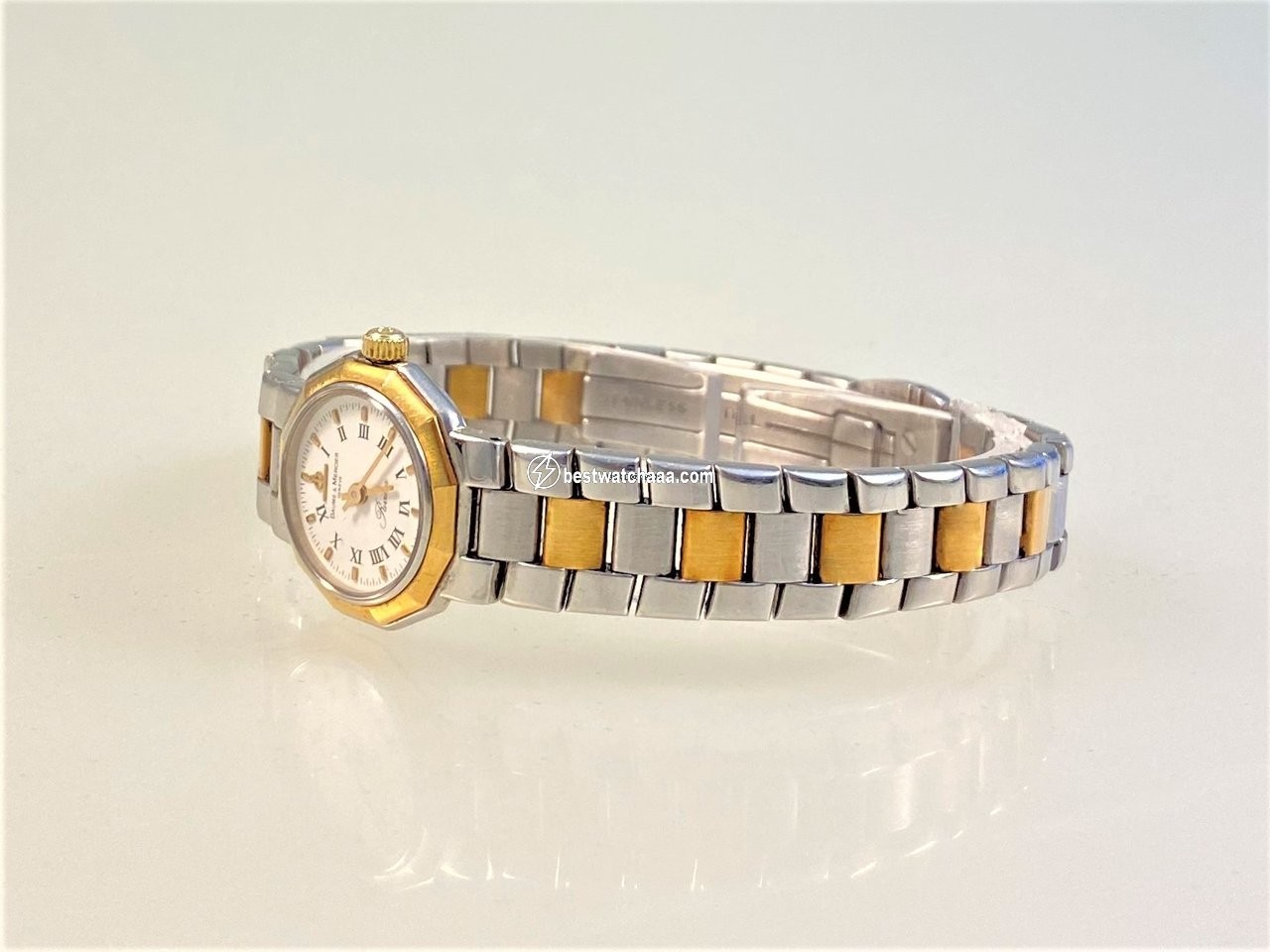 IMG_9081 Baume & Mercier Riviera Womens watch Quartz Gold Steel 5232.038 Replica 6