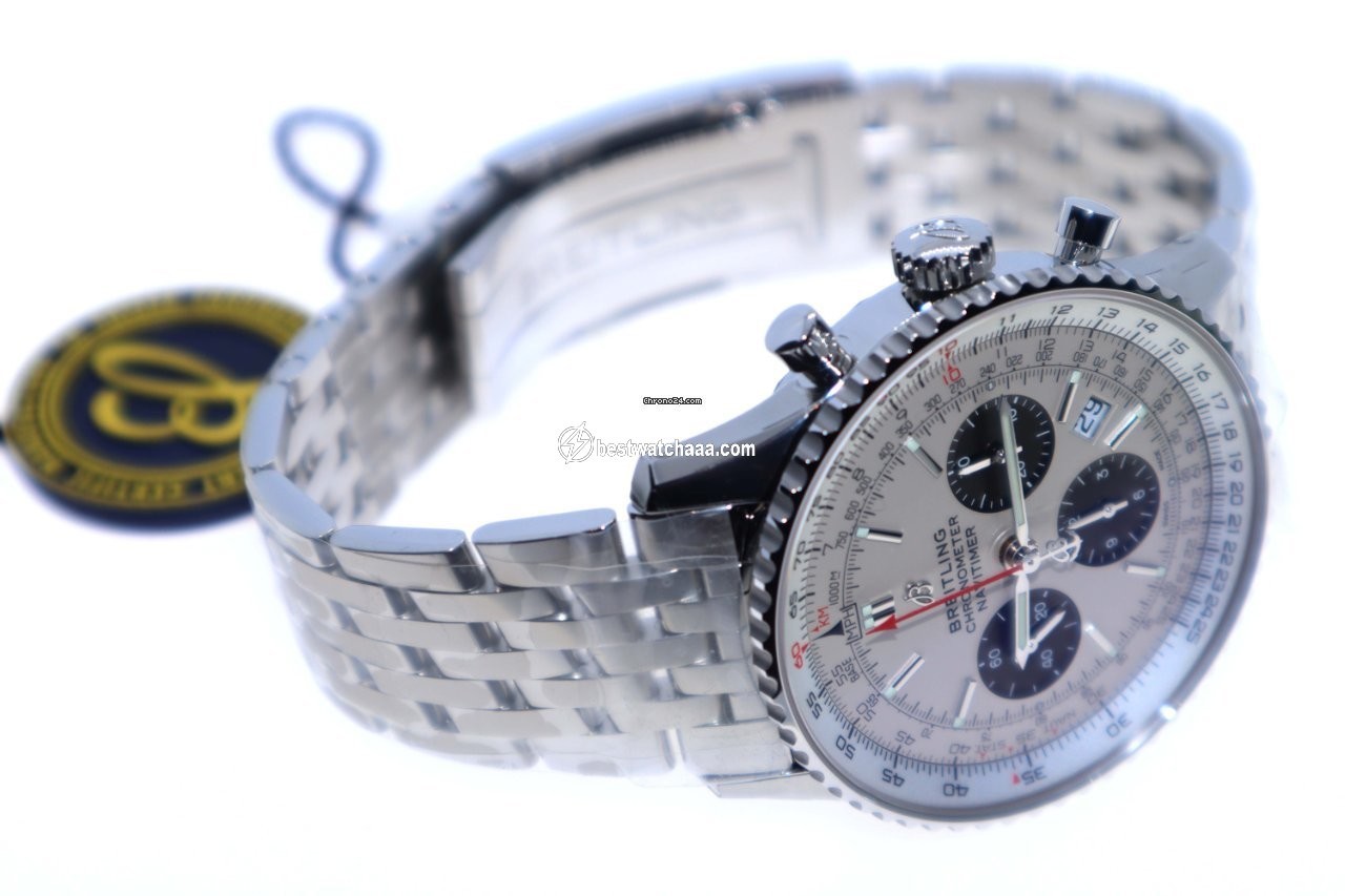 IMG_9081 Breitling Navitimer 1 B01 Chronograph 43 Mens watch Unisex Automatic Steel AB0121211G1A1 Replica 6