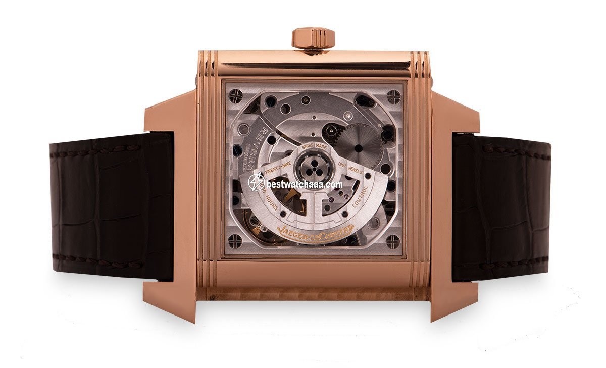 IMG_9081 Jaeger-LeCoultre Reverso Squadra Hometime Mens watch Unisex Automatic Rose gold 230.2.77 Q7002420 Replica 6