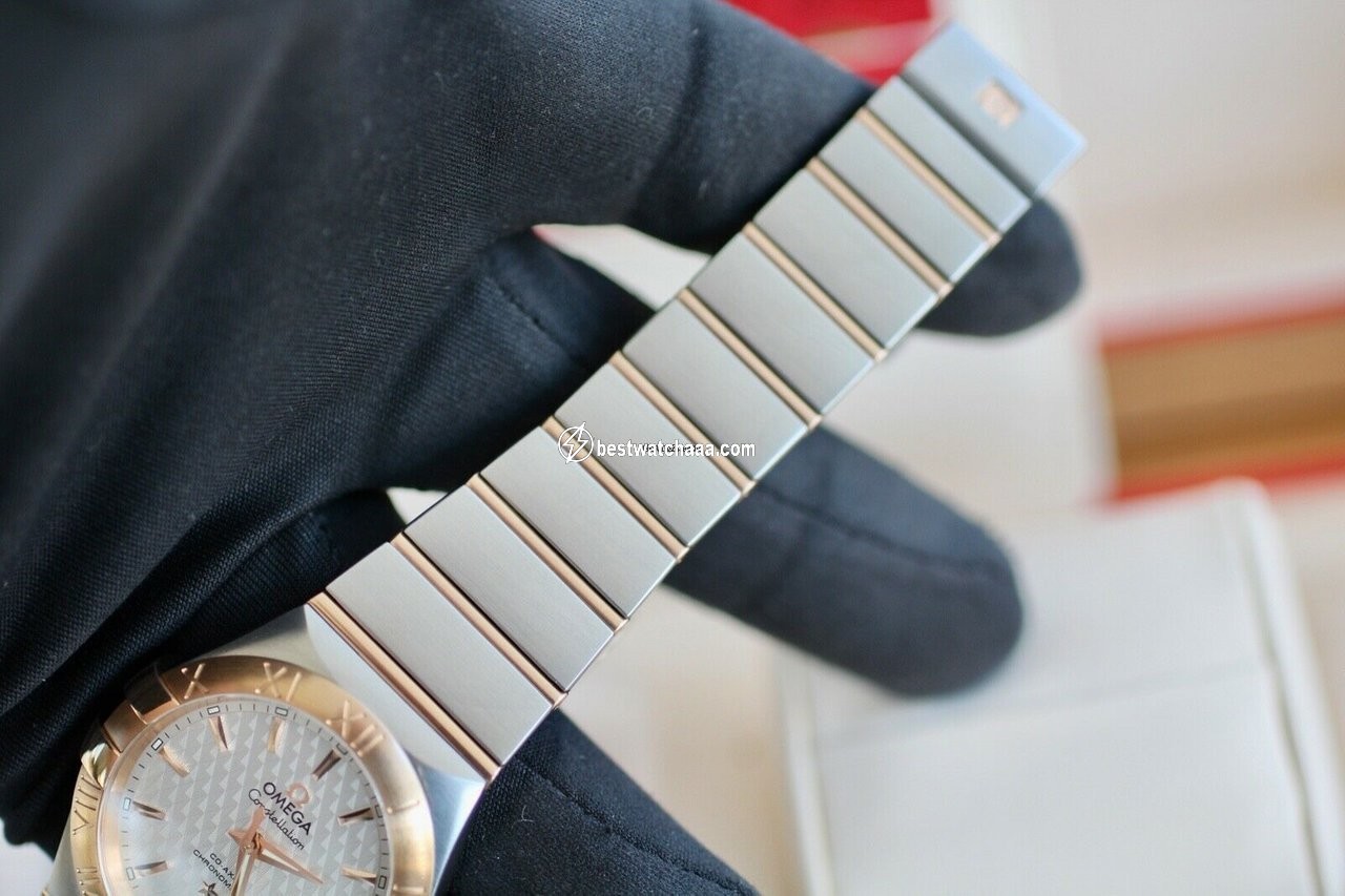 IMG_9081 Omega Constellation Ladies Mens watch Unisex Automatic Gold Steel 123.20.35.20.02.005 Replica 6