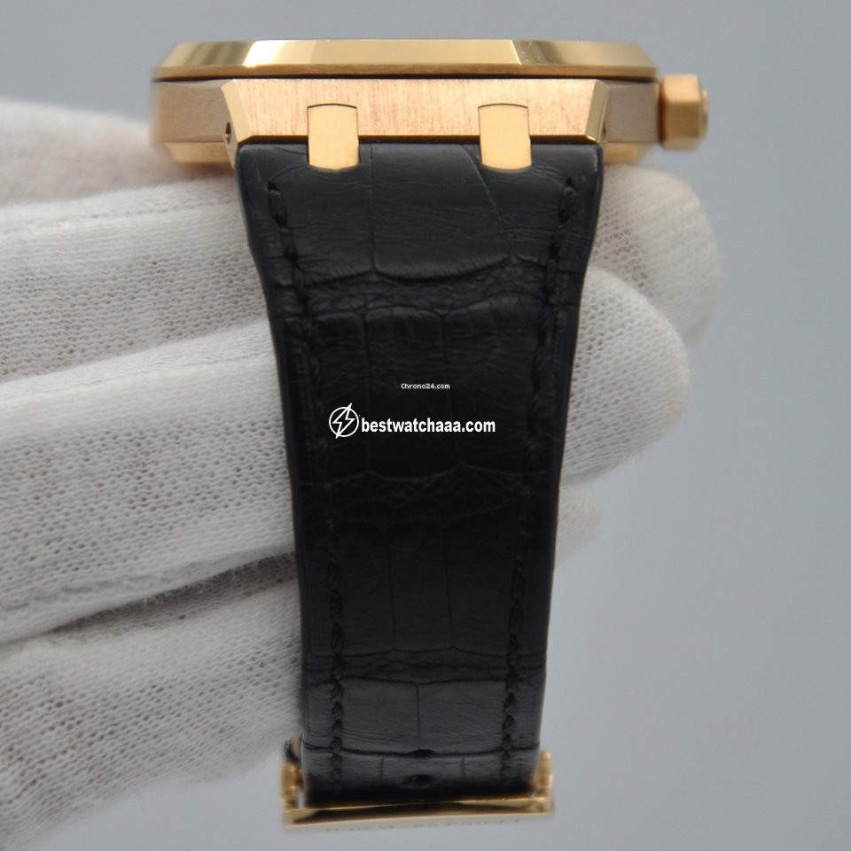 IMG_9081 Audemars Piguet Royal Oak Selfwinding Mens watch Unisex Automatic Rose gold 15300OR.OO.D088CR.02 Replica 6