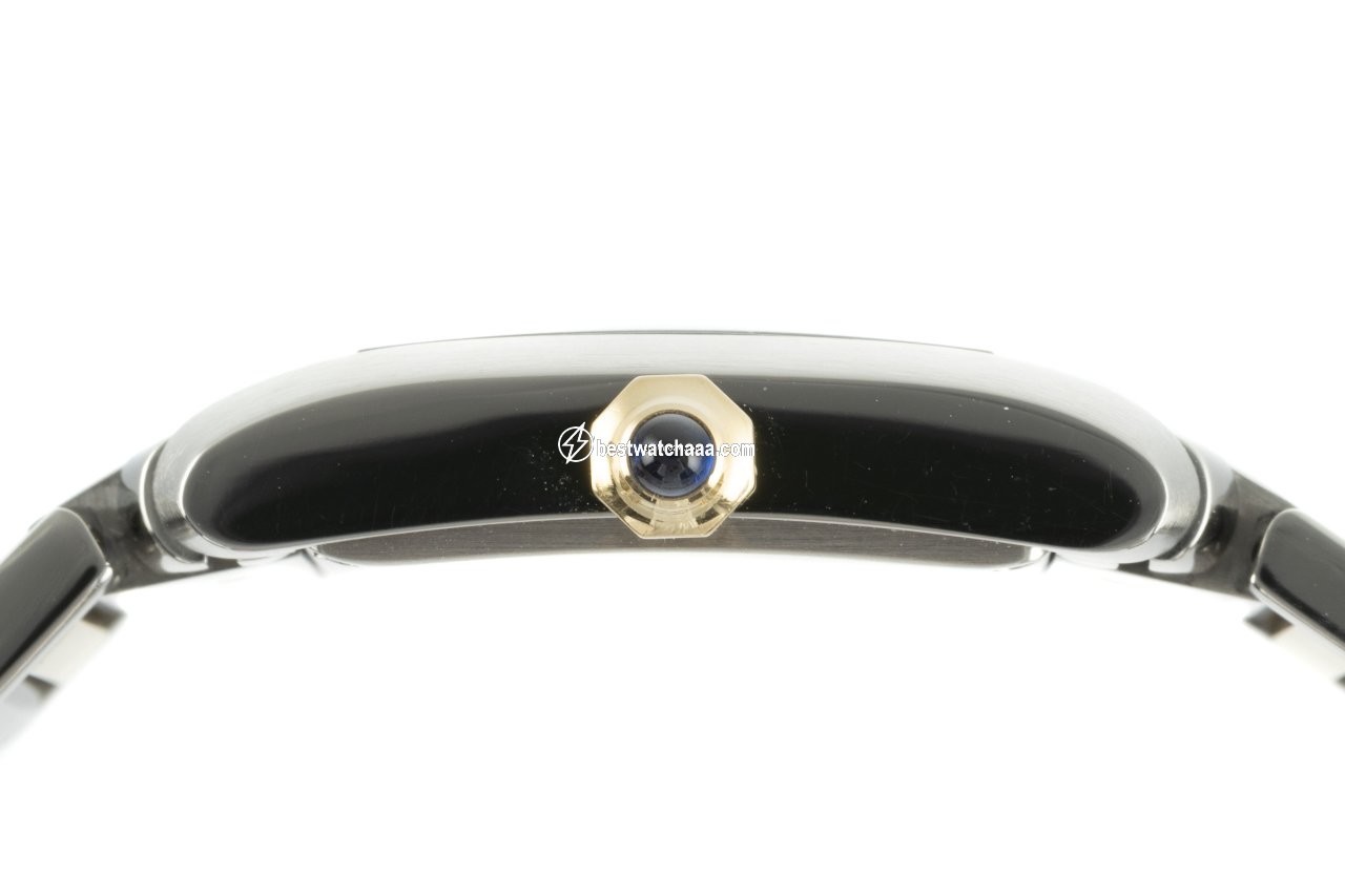 IMG_9081 Cartier Tank Francaise Womens watch Quartz Gold Steel 2465 Replica 6