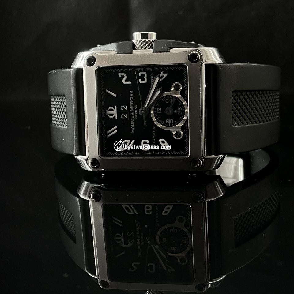 IMG_9081 Baume & Mercier Hampton Mens watch Unisex Automatic Steel Baume & Mercier Hampton square XL Dual Timer Replica 6