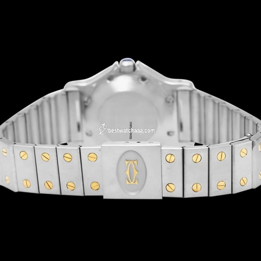IMG_9081 Cartier Santos Mens watch Unisex Automatic Gold Steel 7641ST Replica 6