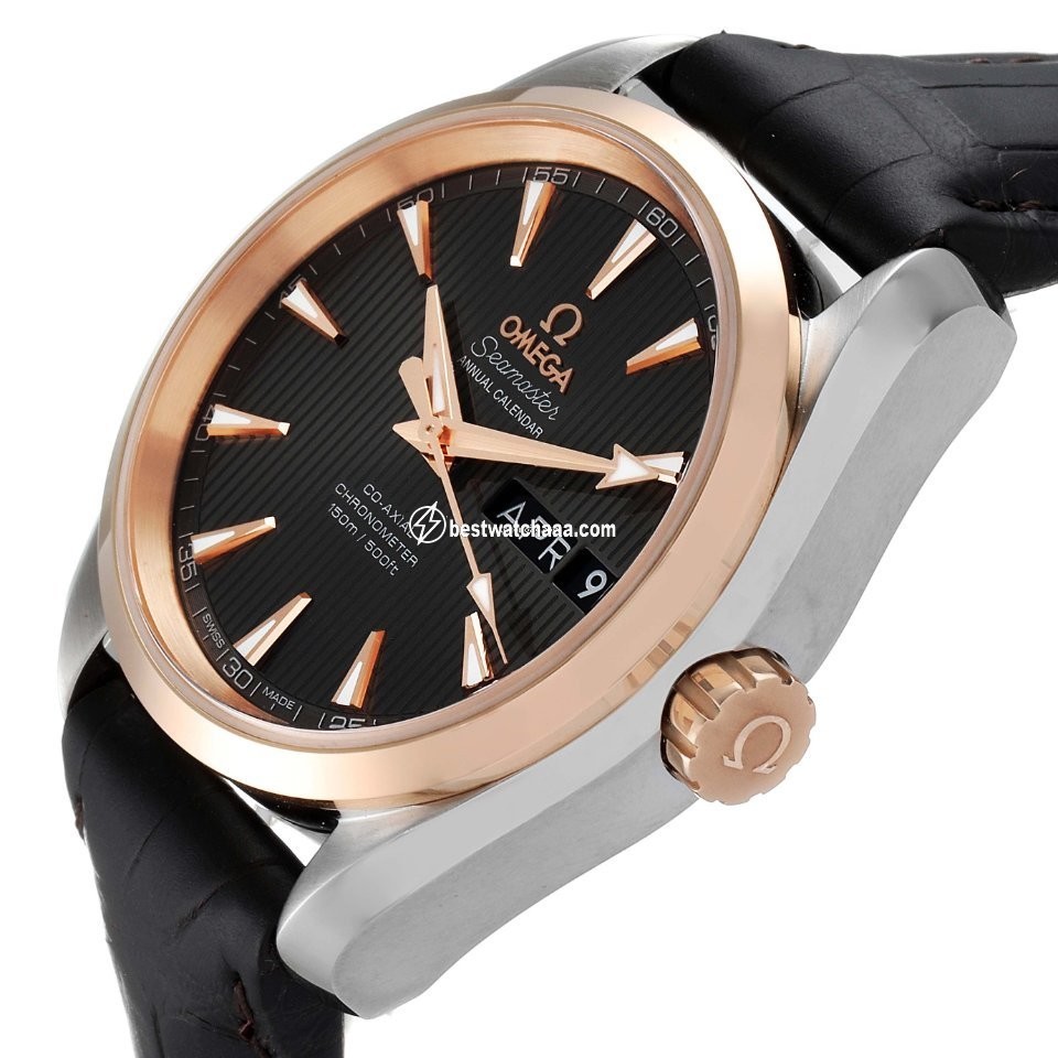 IMG_9081 Omega Seamaster Aqua Terra Mens watch Unisex Automatic Gold Steel 231.23.39.22.06.001 Replica 6