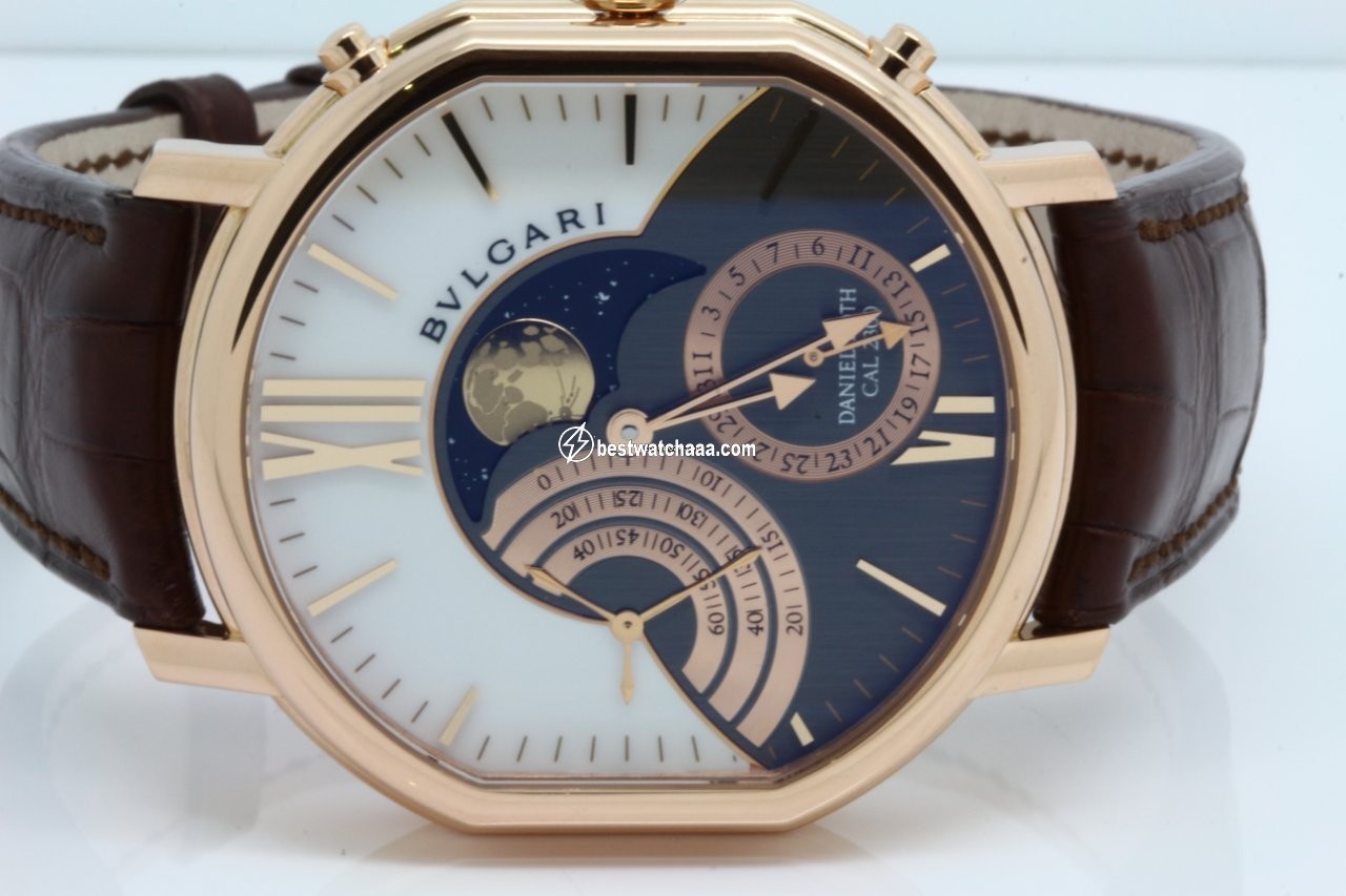 IMG_9081 Bulgari Daniel Roth Mens watch Unisex Manual winding Rose gold BRRP46C14GLDMP Replica 6