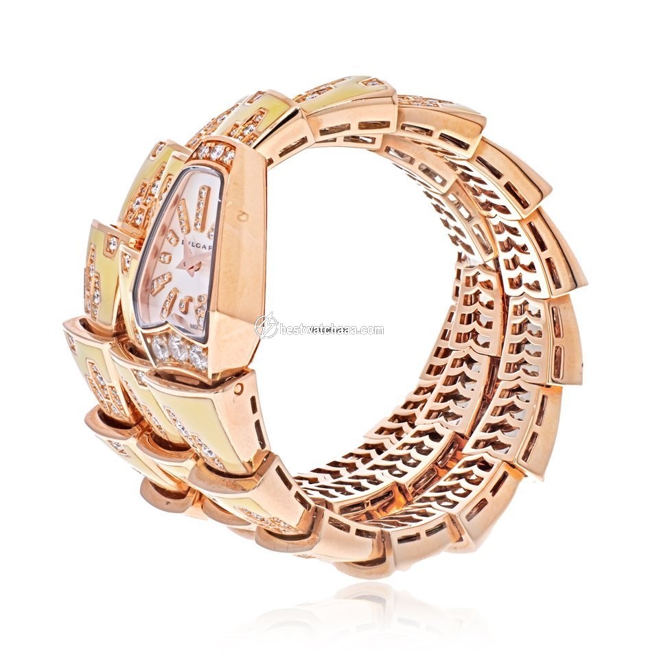IMG_9081 Bulgari Serpenti Womens watch Quartz Rose gold spp26wgd1gwld1.2t Replica 6