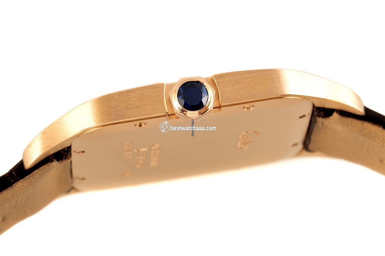 IMG_9081 Cartier Santos Dumont Mens watch Unisex Manual winding Red gold W2006951 Replica 6
