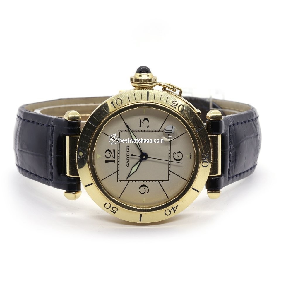 IMG_9081 Cartier Pasha Mens watch Unisex Automatic Yellow gold 1021 Replica 6