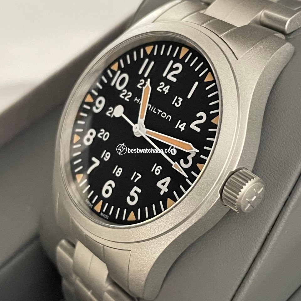 IMG_9081 Hamilton Khaki Field Mens watch Unisex Manual winding Steel H69529133 Replica 6