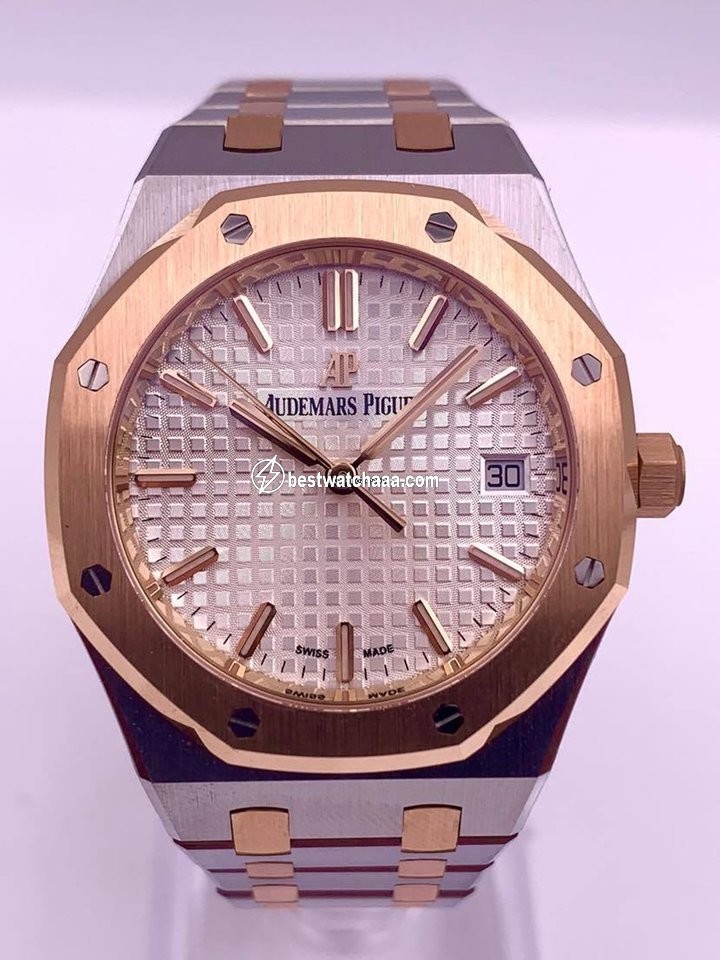 IMG_9081 Audemars Piguet Royal Oak Selfwinding Womens watch Automatic Gold Steel 77350SR.OO.1261SR.01 Replica 6