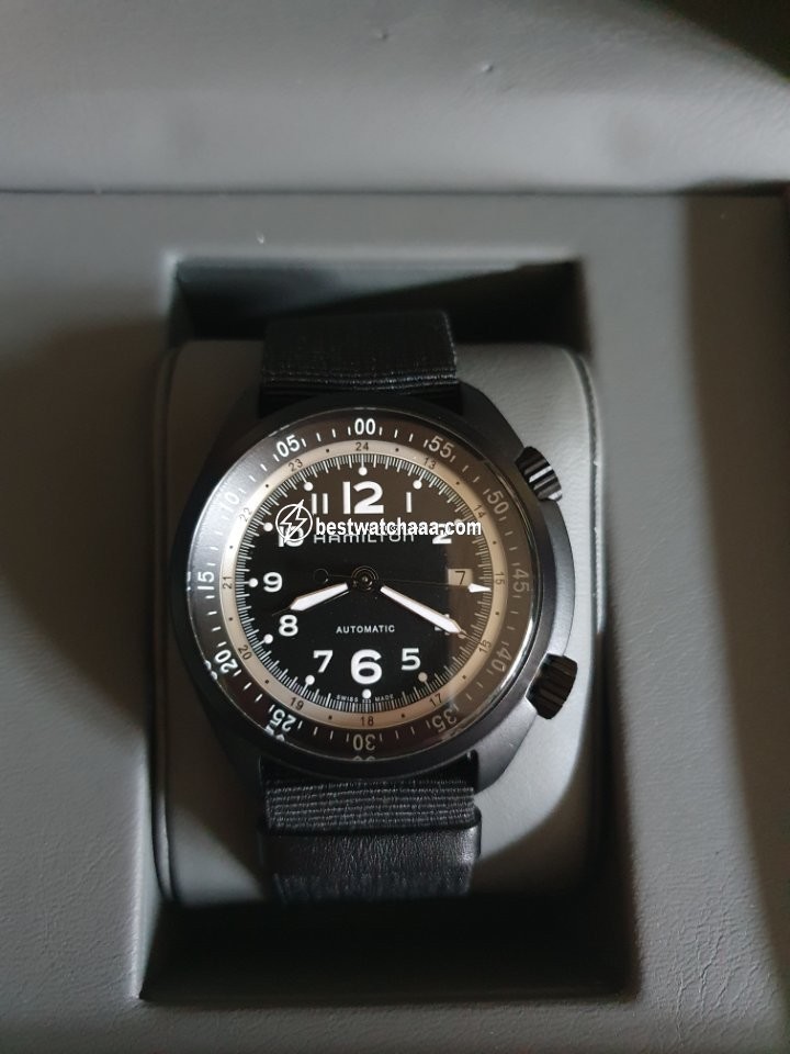 IMG_9081 Hamilton Khaki Pilot Pioneer Mens watch Unisex Automatic Aluminum H80485835 Replica 6