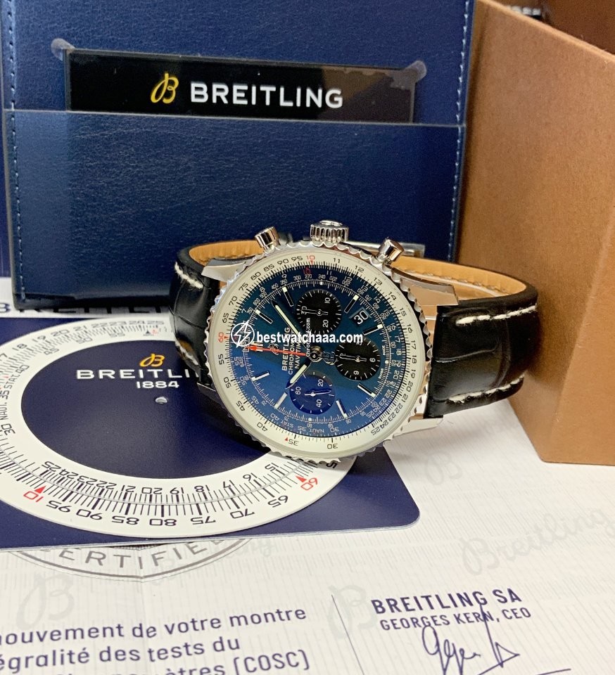 IMG_9081 Breitling Navitimer 1 B01 Chronograph 43 Mens watch Unisex Automatic Steel AB0121211C1P1 Replica 6
