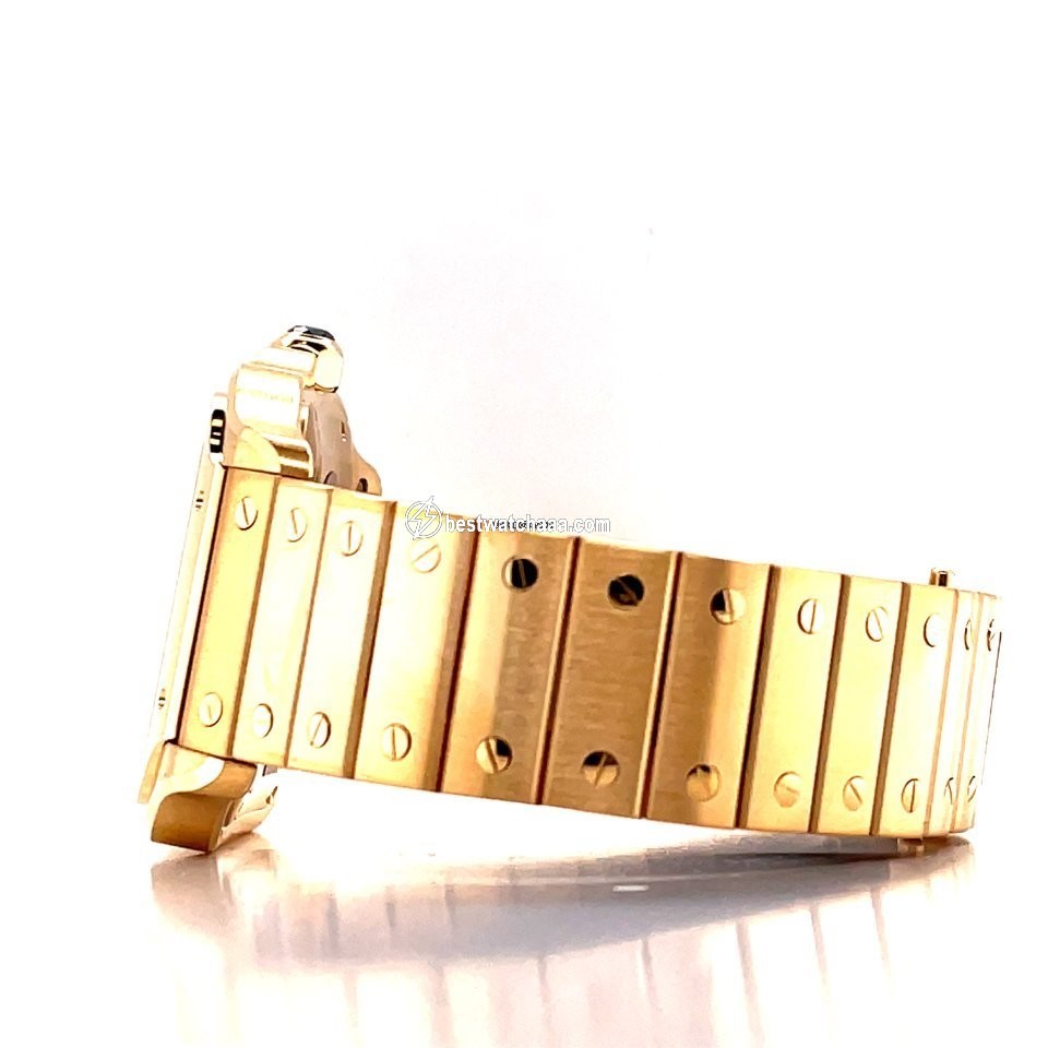 IMG_9081 Cartier Santos Mens watch Unisex Automatic Yellow gold WGSA0029 Replica 6