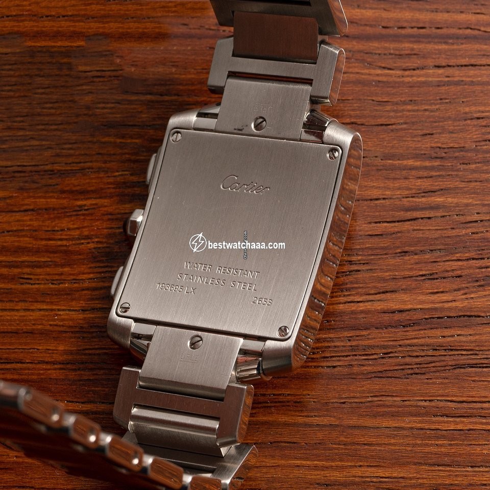 IMG_9081 Cartier Tank Francaise Mens watch Unisex Quartz Steel 2653 Replica 6