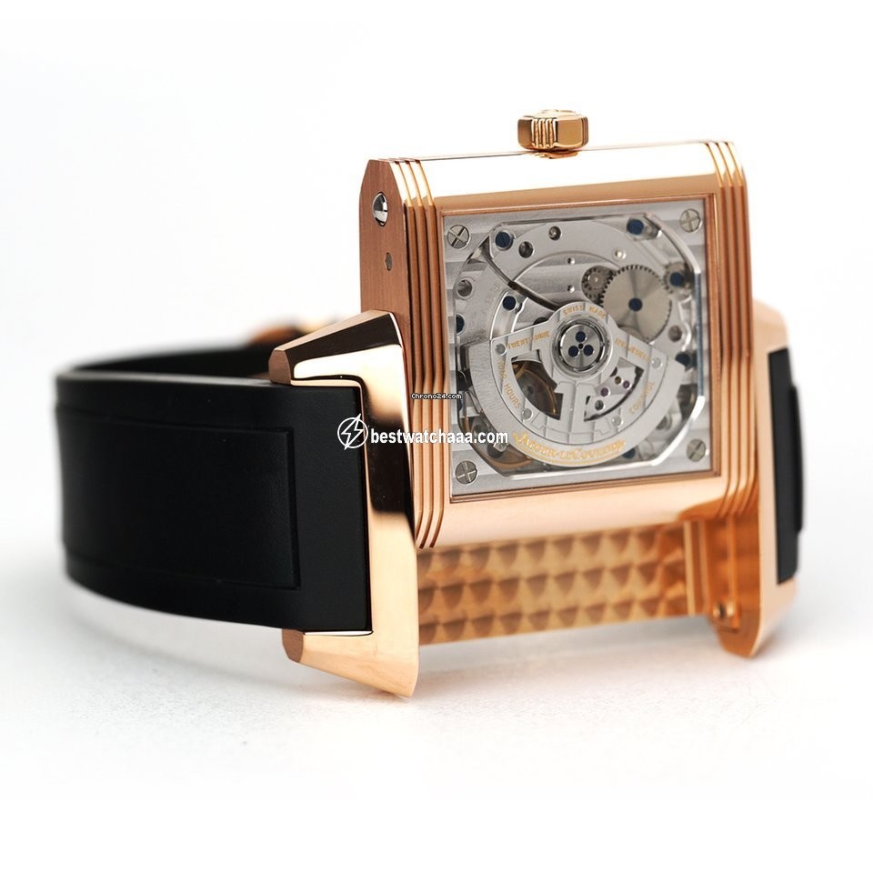 IMG_9081 Jaeger-LeCoultre Reverso Squadra Hometime Mens watch Unisex Automatic Rose gold Q7002420 Replica 6