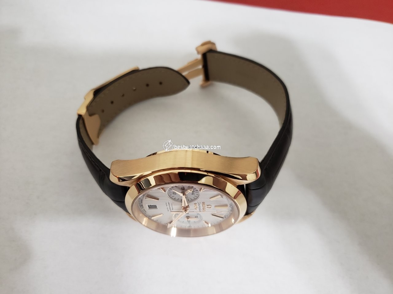 IMG_9081 Omega Seamaster Aqua Terra Mens watch Unisex Automatic Rose gold 231.53.43.52.02.001 Replica 6