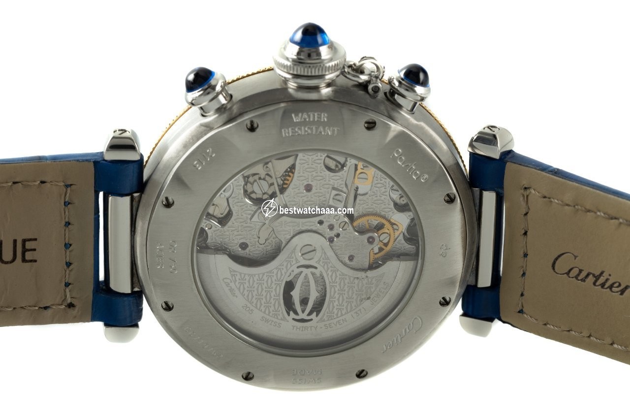 IMG_9081 Cartier Pasha Mens watch Unisex Automatic Gold Steel 2113 Replica 6