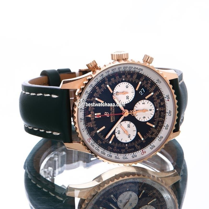 IMG_9081 Breitling Navitimer 1 B01 Chronograph 43 Mens watch Unisex Automatic Rose gold Rb0121211b1p1 Replica 6