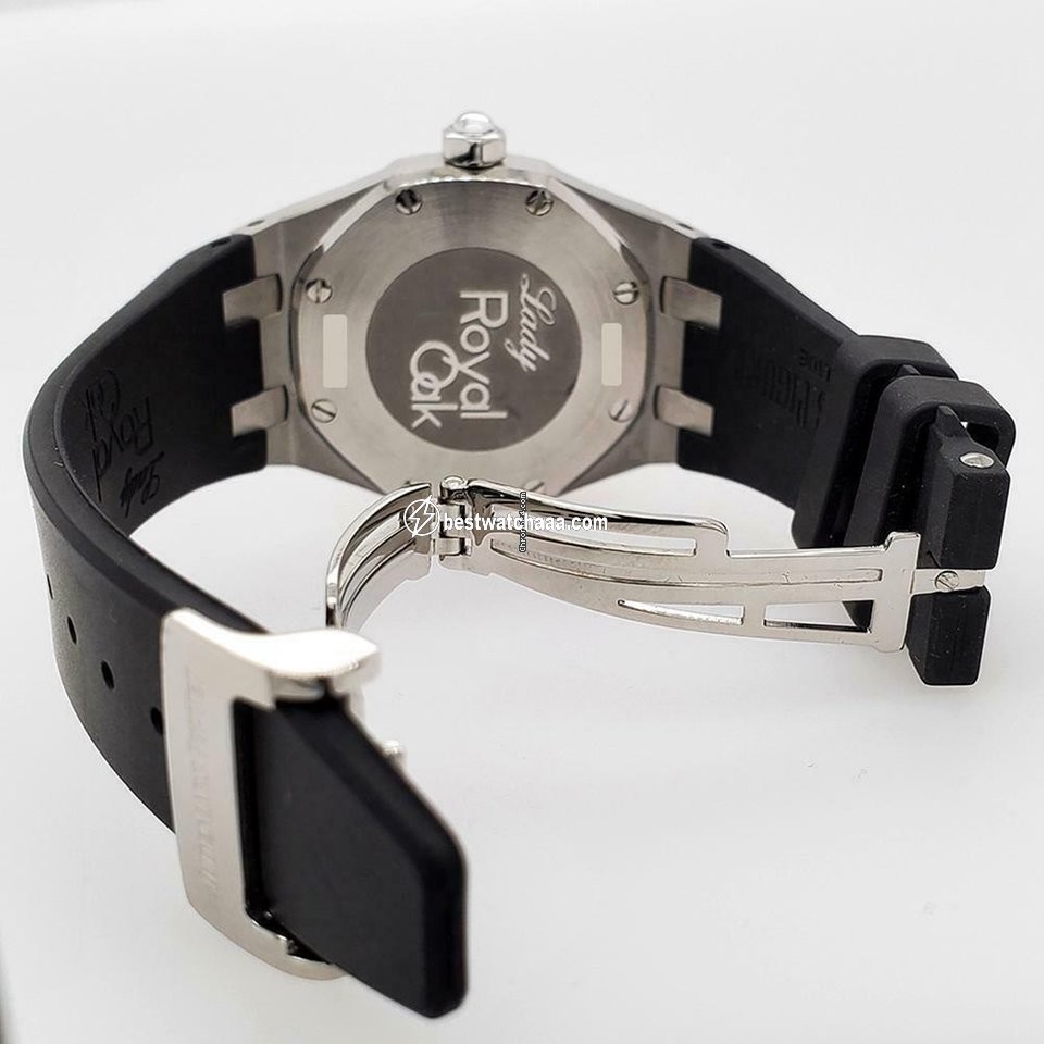 IMG_9081 Audemars Piguet Royal Oak Lady Womens watch Quartz Steel 67601ST.ZZ.D002 R.01 Replica 6