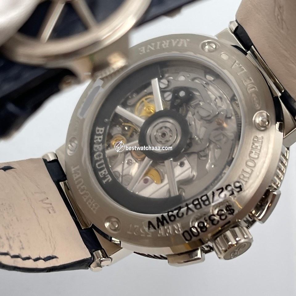 IMG_9081 Breguet Marine Mens watch Unisex Automatic White gold 5527BB Y2 9WV Replica 6