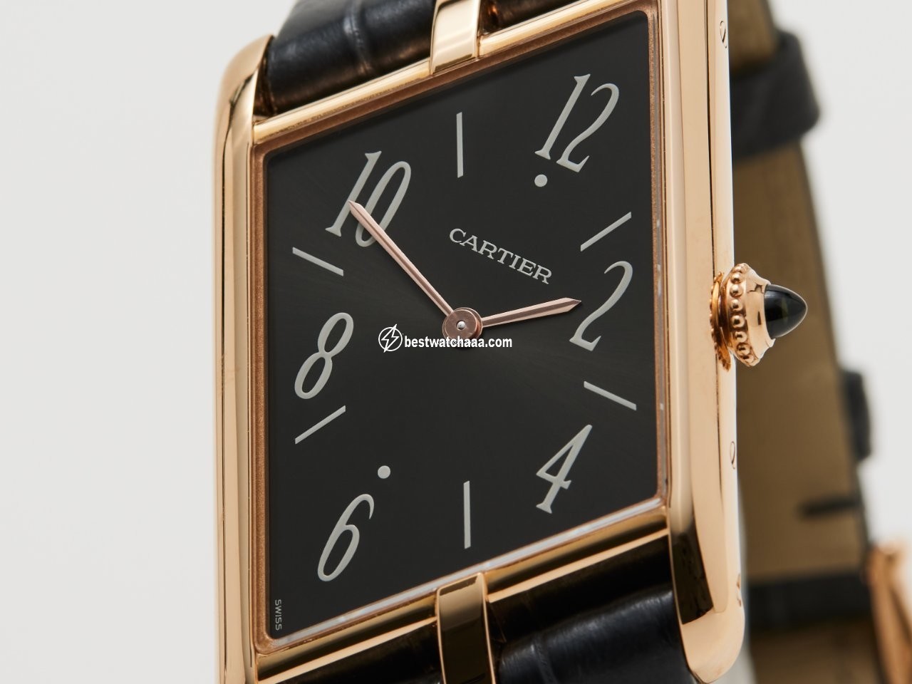 IMG_9081 Cartier Tank Mens watch Unisex Manual winding Rose gold WGTA0043 Replica 6