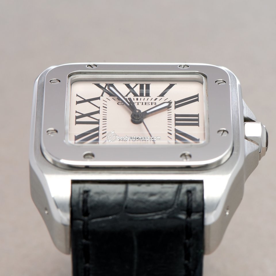 IMG_9081 Cartier Santos 100 Mens watch Unisex Automatic Steel W20106X8 or 2878 Replica 6