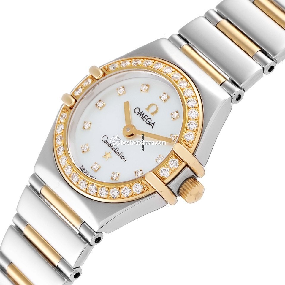 IMG_9081 Omega Constellation Ladies Womens watch Quartz Gold Steel 1365.75.00 Replica 6