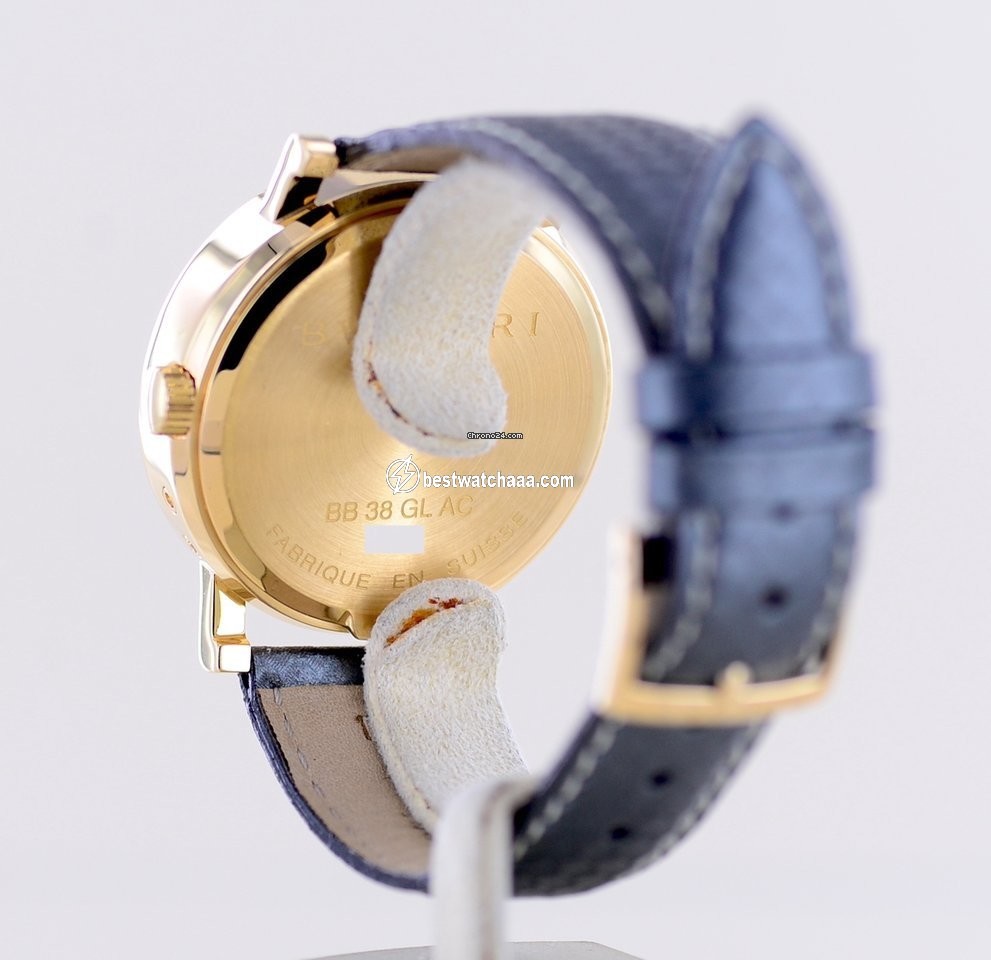 IMG_9081 Bulgari Bulgari Mens watch Unisex Automatic Yellow gold BB38GLAC Replica 6