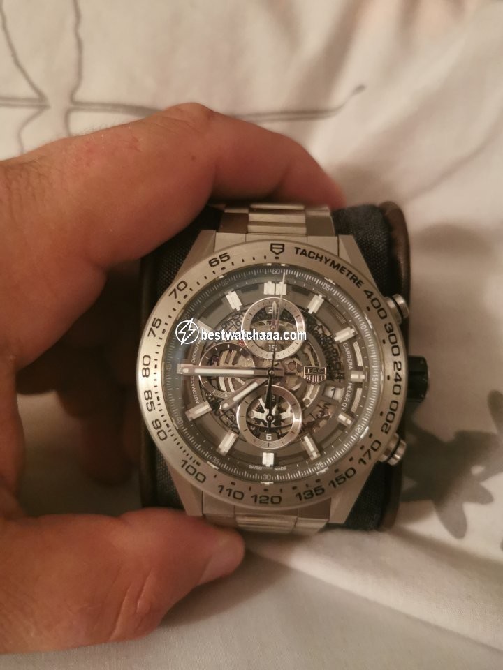 IMG_9081 TAG Heuer Carrera Calibre HEUER 01 Mens watch Unisex Automatic Titanium CAR2A8A.BF0707 Replica 6