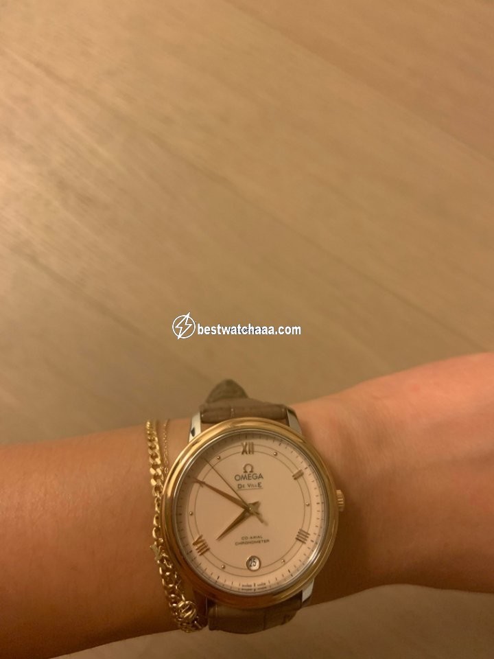 IMG_9081 Omega De Ville Prestige Womens watch Automatic Gold Steel 424.23.37.20.09.001 Replica 6