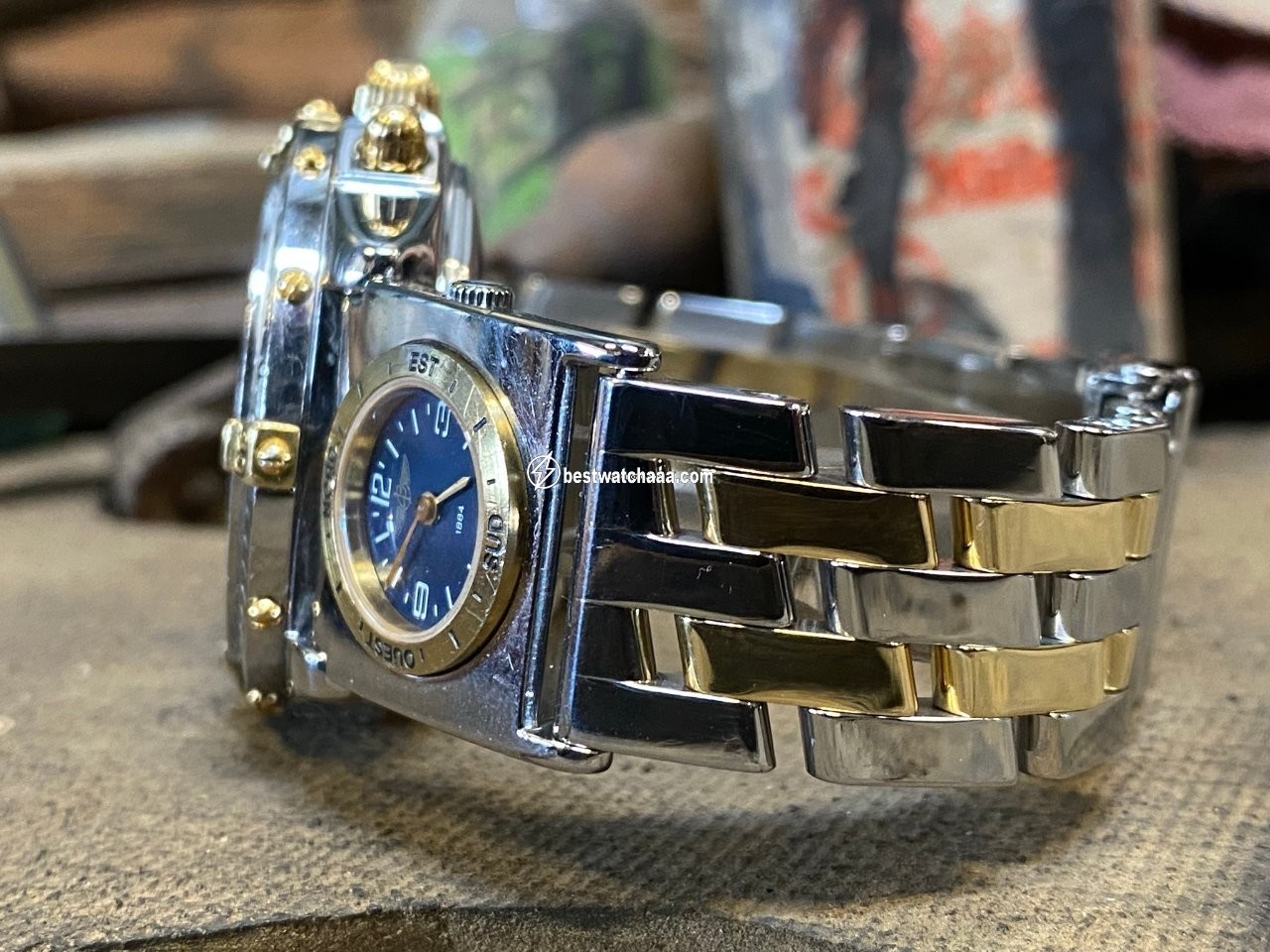 IMG_9081 Breitling Blackbird Mens watch Unisex Automatic Gold Steel B13350 Replica 6