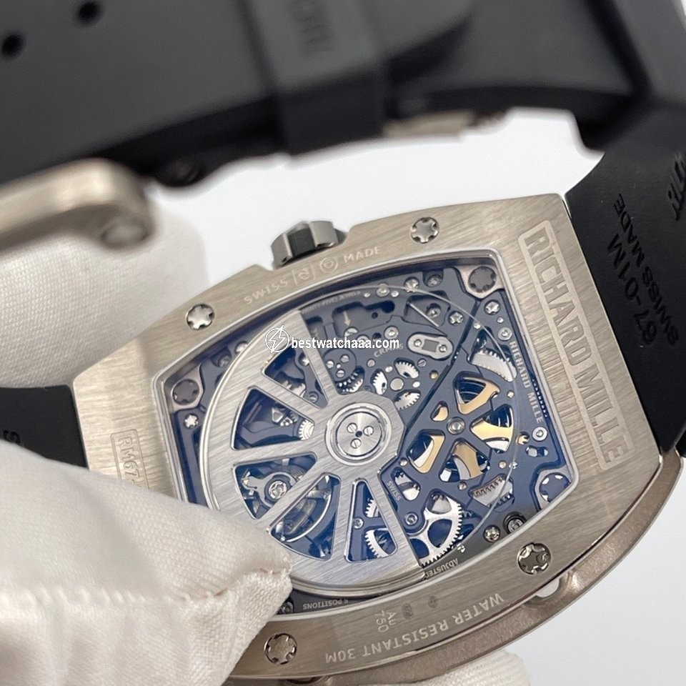 IMG_9081 Richard Mille RM 67 Mens watch Unisex Automatic White gold RM67-01 Replica 6