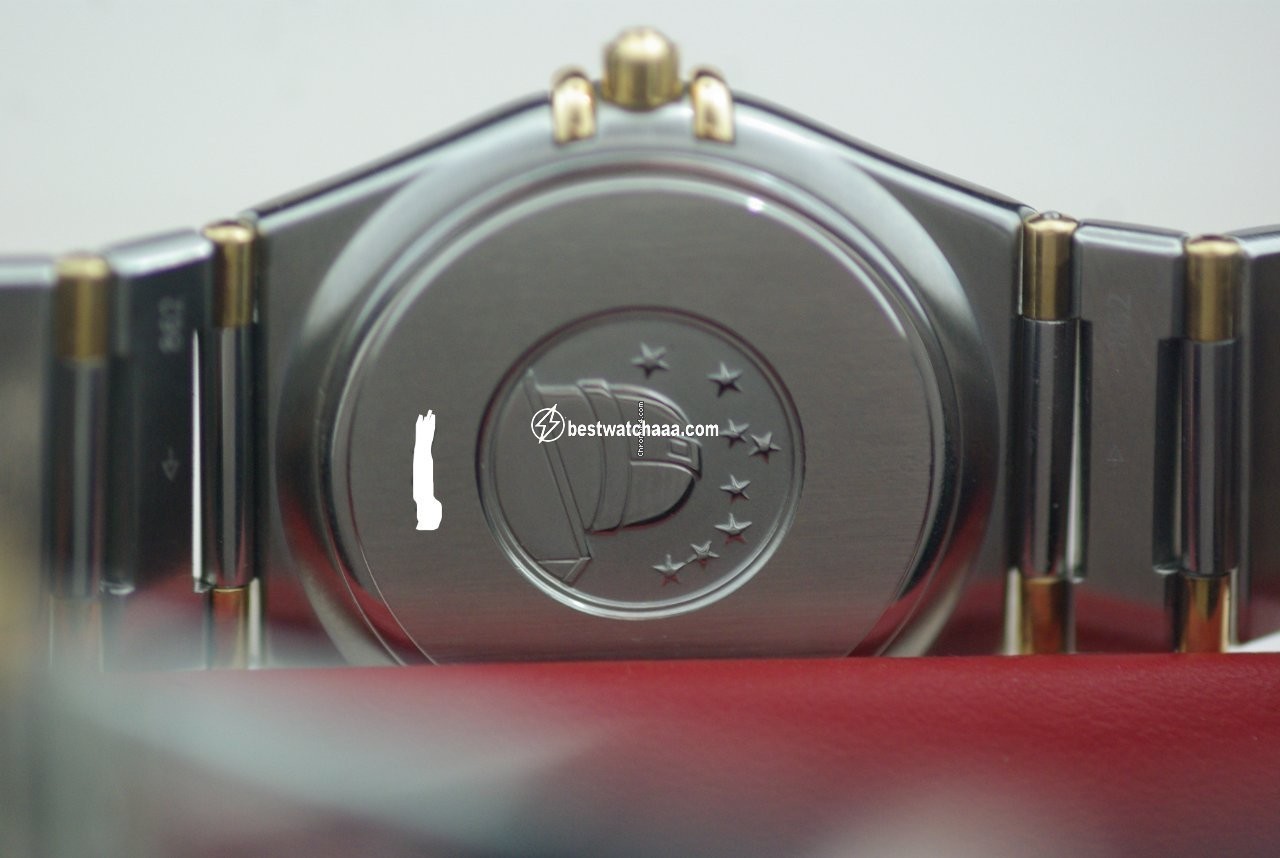 IMG_9081 Omega Constellation Mens watch Unisex Quartz Gold Steel 1312.30 Replica 6