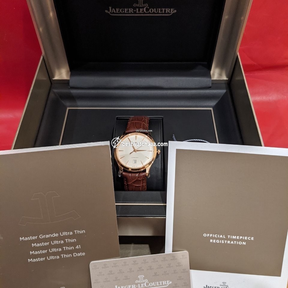 IMG_9081 Jaeger-LeCoultre Master Ultra Thin Date Mens watch Unisex Automatic Rose gold 1232510 Replica 6