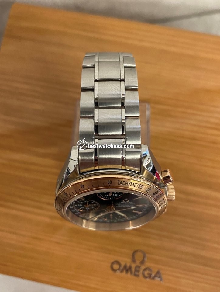 IMG_9081 Omega Speedmaster Day Date Mens watch Unisex Automatic Gold Steel 323.21.40.44.01.001 Replica 6
