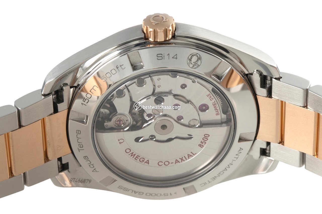 IMG_9081 Omega Seamaster Aqua Terra Mens watch Unisex Automatic Gold Steel 231.20.42.21.02.001 Replica 6