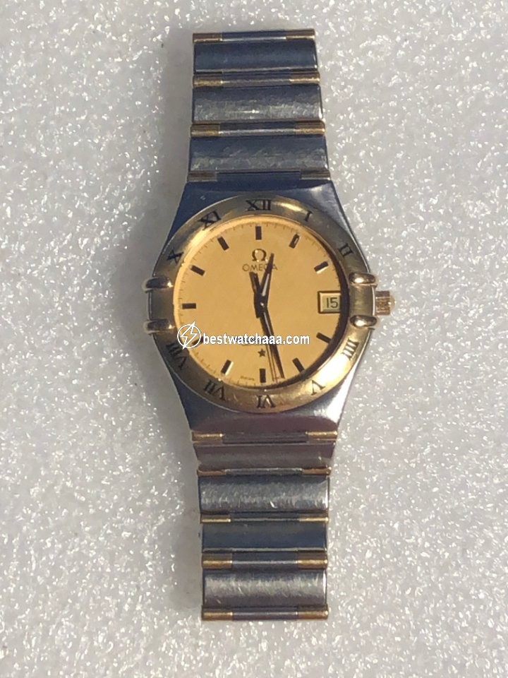 IMG_9081 Omega Constellation Mens watch Unisex Quartz Gold Steel 1212.10.00 Replica 6