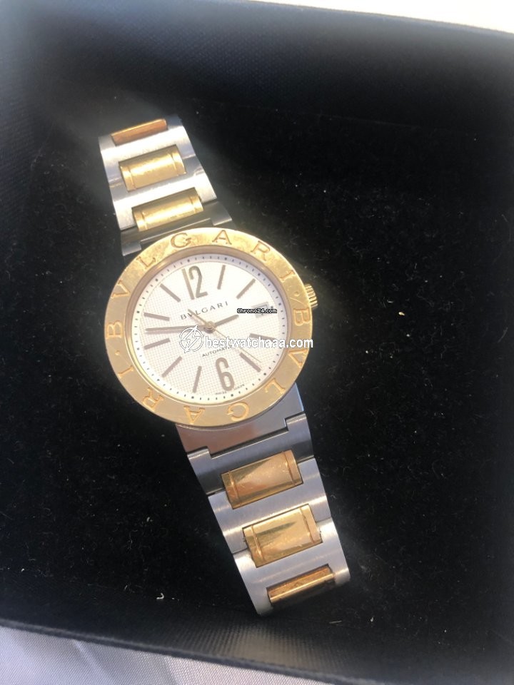 IMG_9081 Bulgari Bulgari Mens watch Unisex Automatic Gold Steel BB38SG Replica 6
