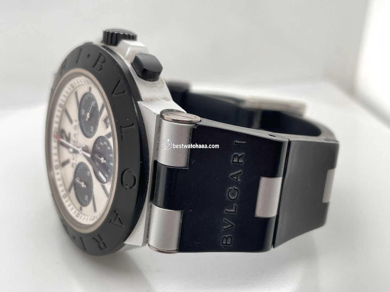 IMG_9081 Bulgari Diagono Mens watch Unisex Automatic Aluminum AC44TA Replica 6