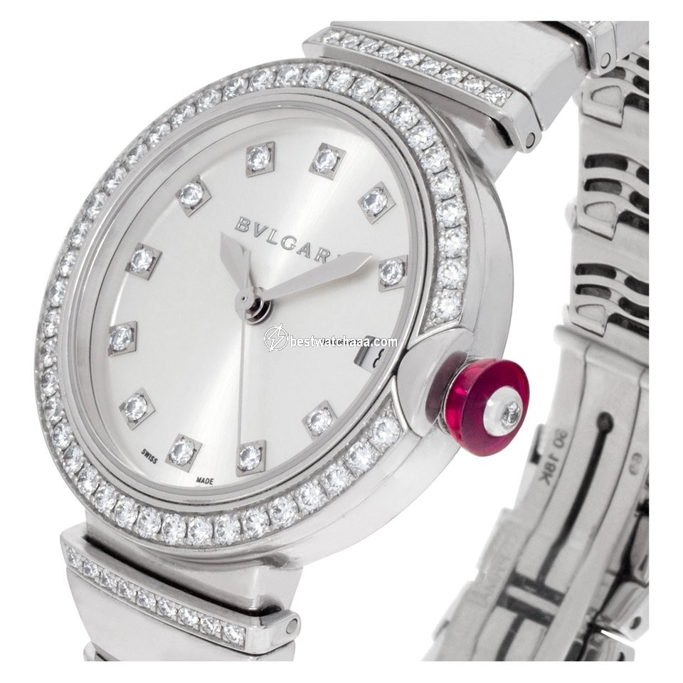 IMG_9081 Bulgari Lucea Womens watch Automatic White gold LU W 33 G Replica 6