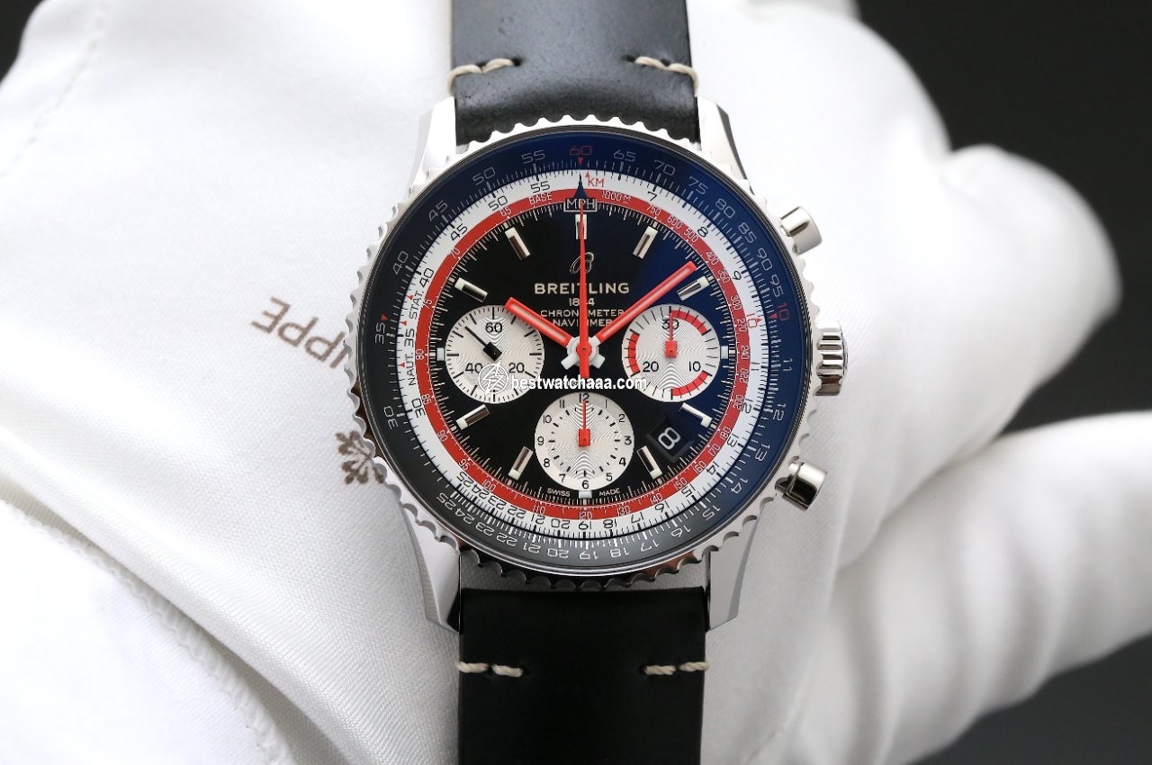 IMG_9081 Breitling Navitimer 1 B01 Chronograph 43 Mens watch Unisex Automatic Steel AB01211B1B1X1 Replica 6