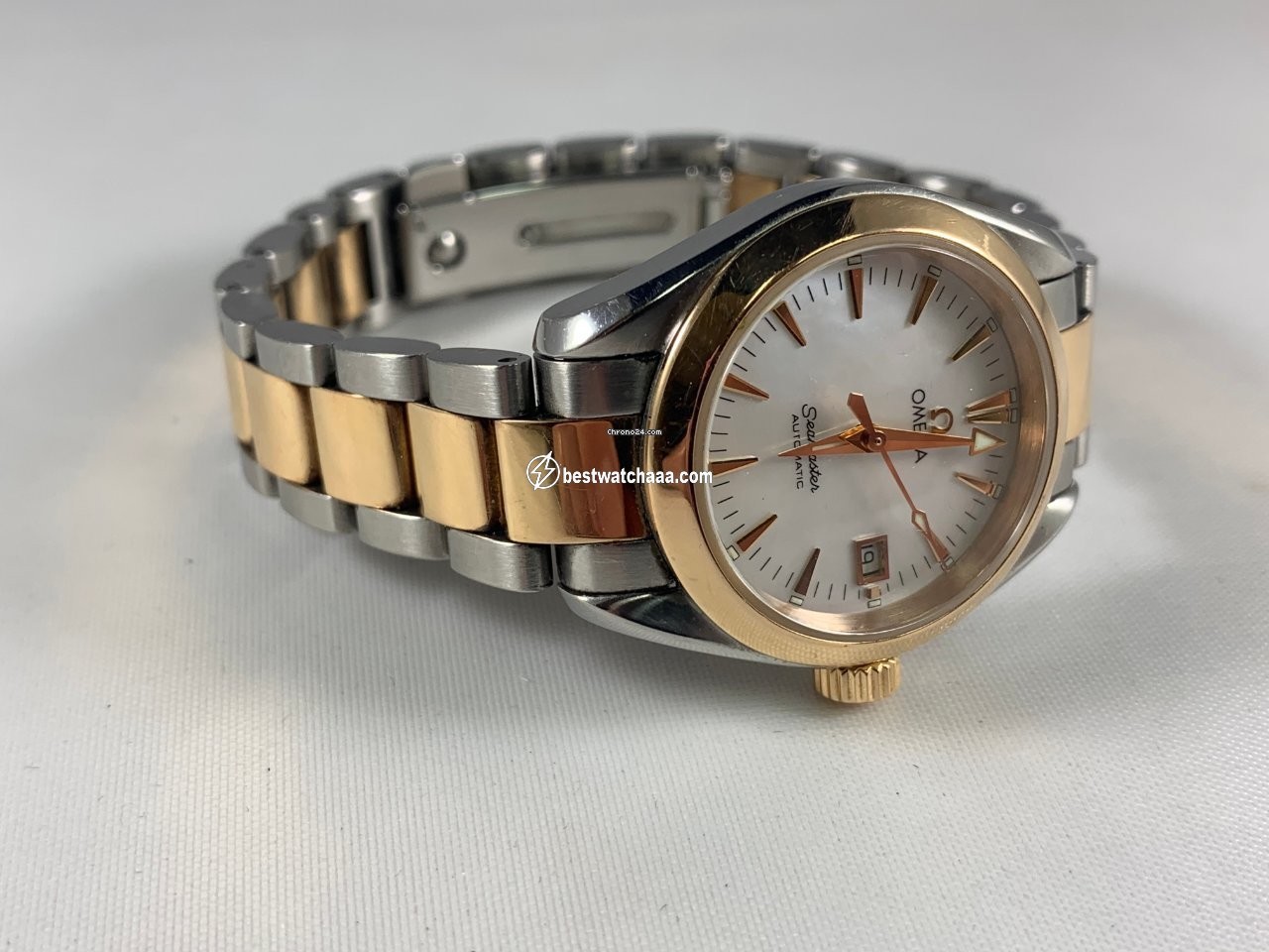 IMG_9081 Omega Seamaster Aqua Terra Womens watch Automatic Gold Steel 2373.70.00 Replica 6