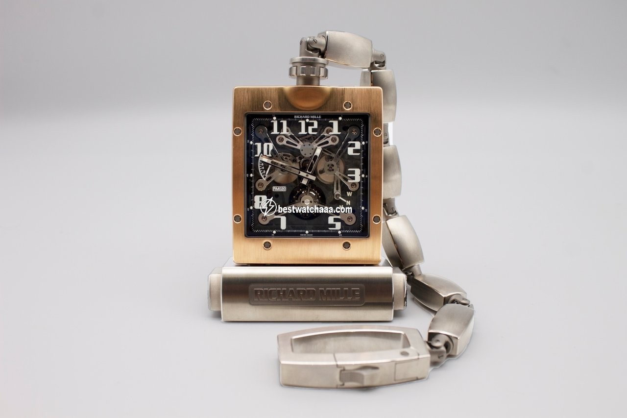 IMG_9081 Richard Mille Mens watch Unisex Manual winding Rose gold RM 020 Replica 6