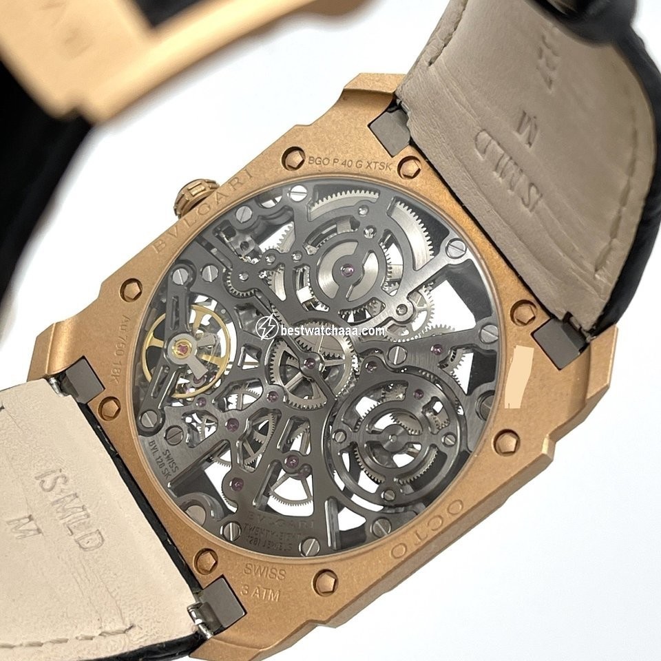 IMG_9081 Bulgari Octo Mens watch Unisex Manual winding Rose gold 102946 Replica 6