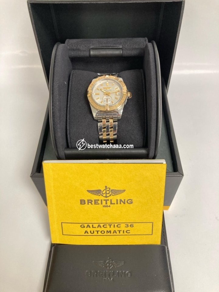 IMG_9081 Breitling Galactic 36 Womens watch Automatic Gold Steel C3733012 Replica 6