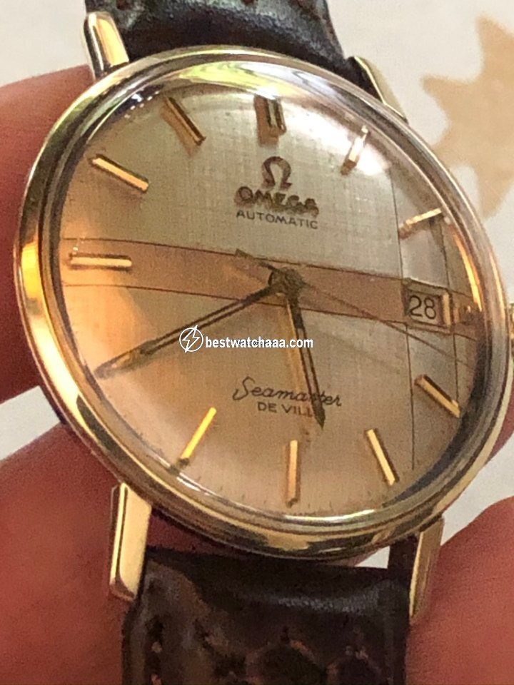 IMG_9081 Omega Seamaster DeVille Mens watch Unisex Automatic Gold Steel 14910 Replica 6
