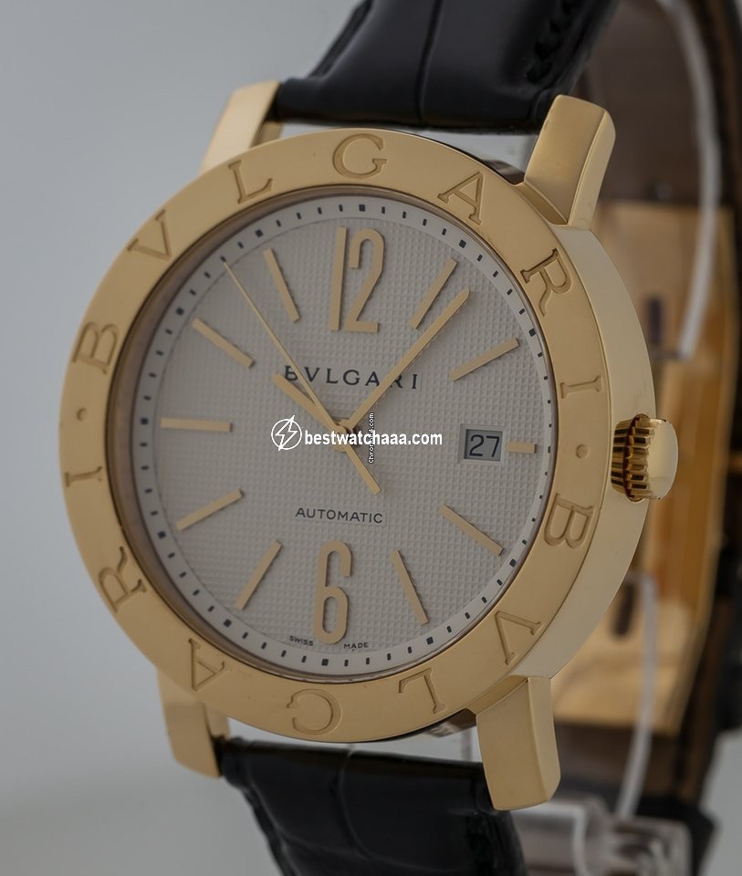 IMG_9081 Bulgari Bulgari Mens watch Unisex Automatic Yellow gold BB42GL Replica 6
